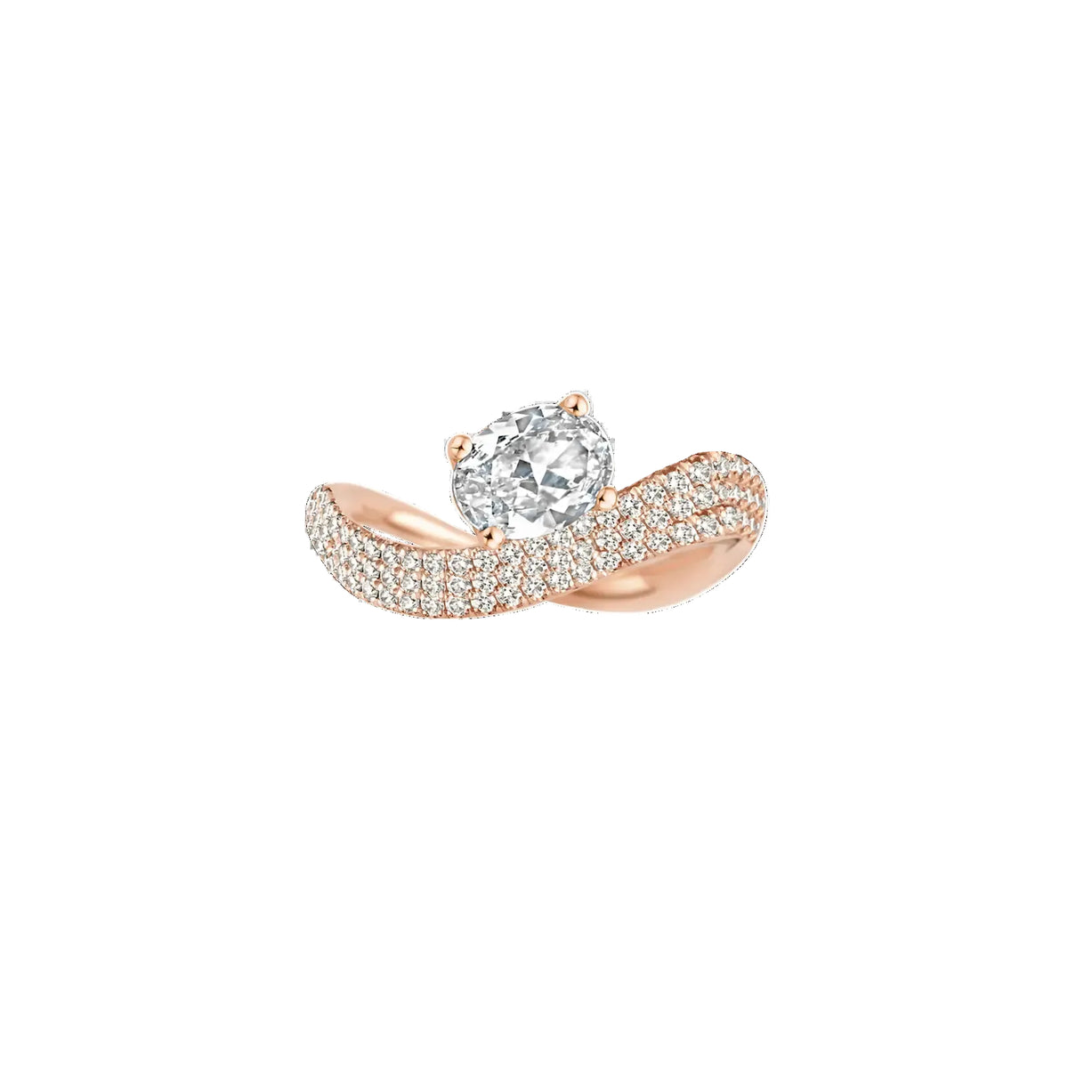 Elora Oval Pave Diamond Ring
