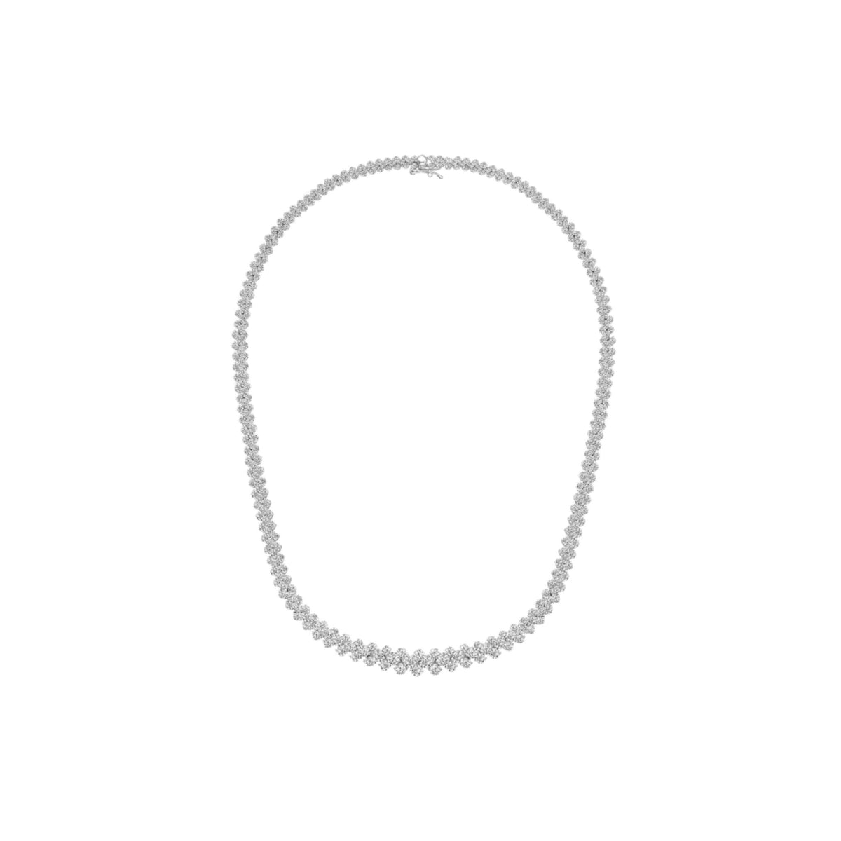 Three Row Diamond Necklace