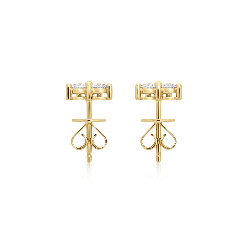 Trio Round Diamond Studs