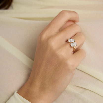 Amelia Moi Et Toi (Pear/Radiant) Diamond Ring
