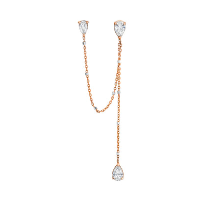 Triple Drop Diamond Earring