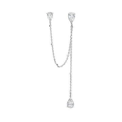 Triple Drop Diamond Earring