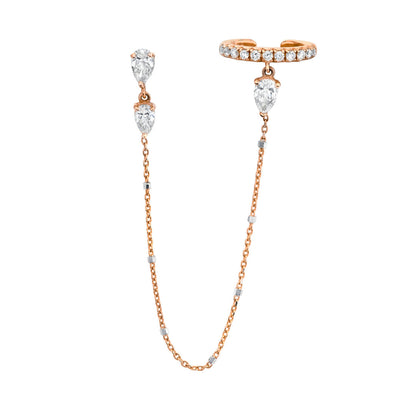 Triple Drop Diamond Earring & Earcuf