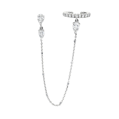 Triple Drop Diamond Earring & Earcuf