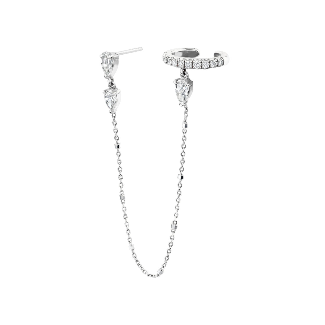 Triple Drop Diamond Earring & Earcuf