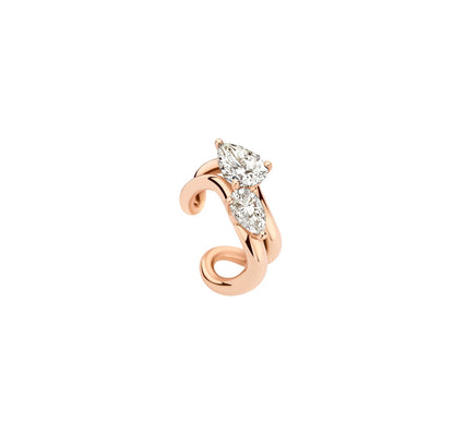 Cici Duo Pear Diamond Ear Cuff