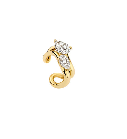 Cici Duo Pear Diamond Ear Cuff
