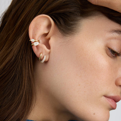 Cici Duo Pear Diamond Ear Cuff