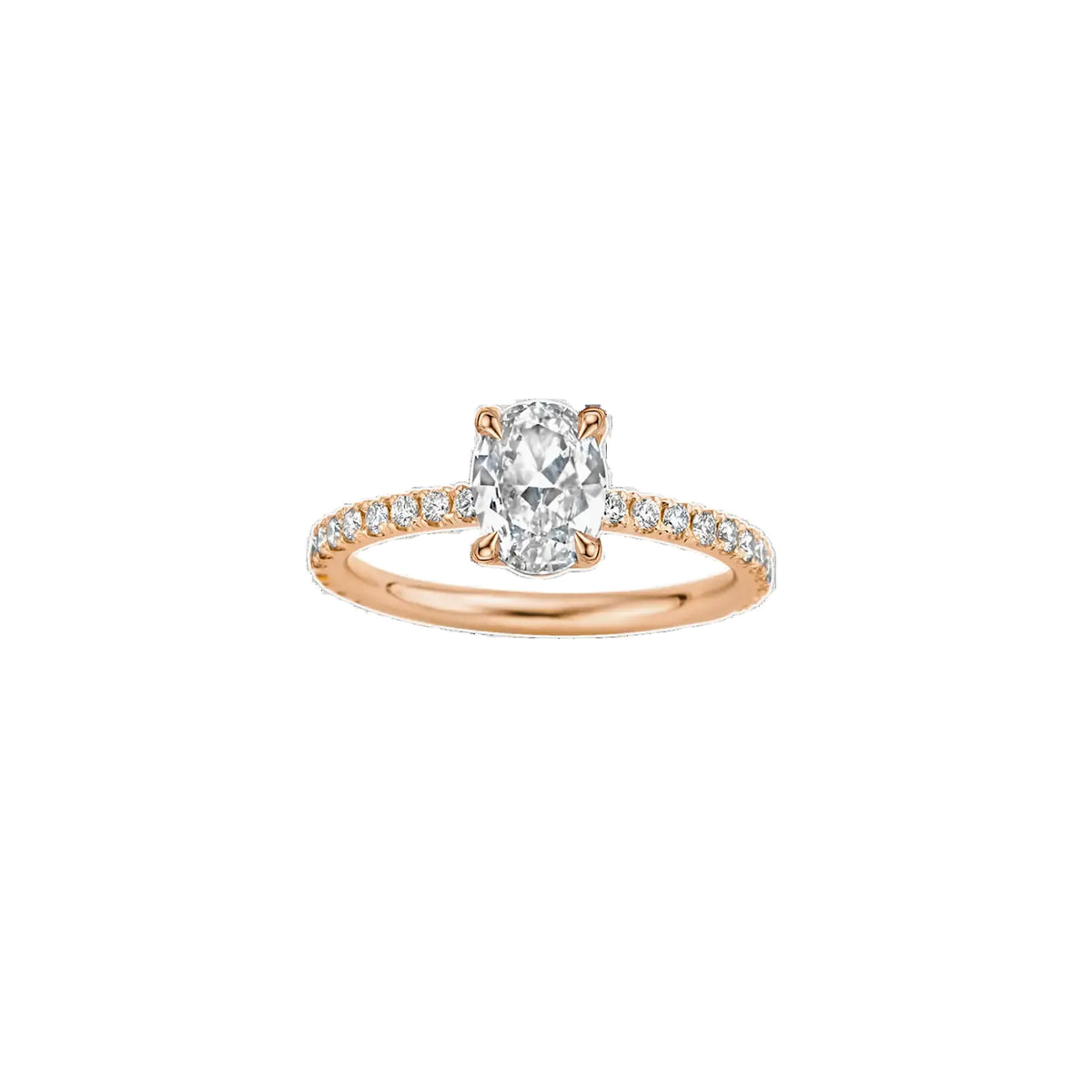 Classica Oval Pave DIamond Ring