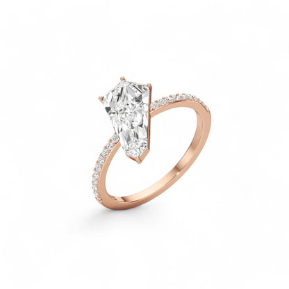 Classica Shield Pave Diamond Ring
