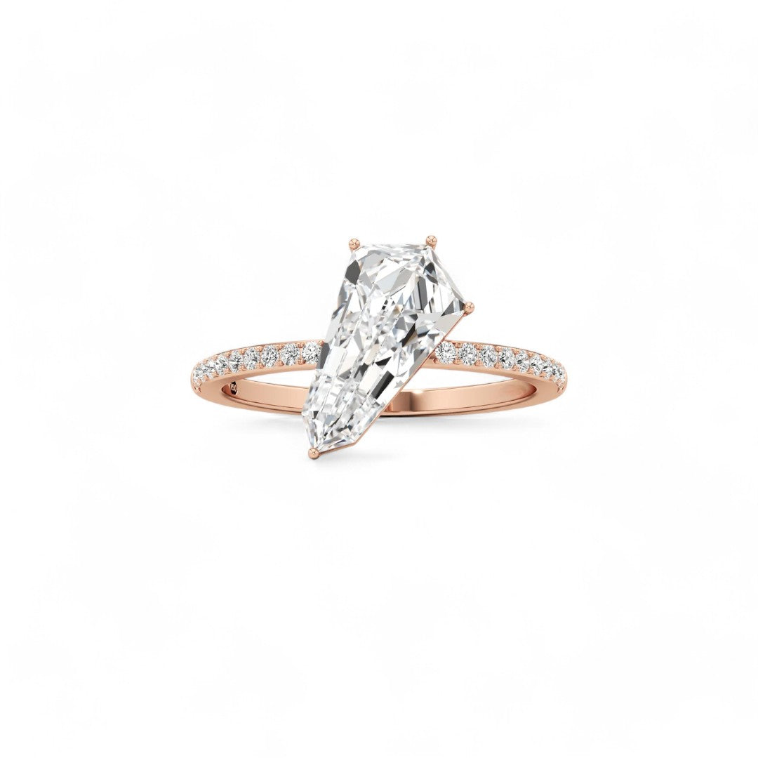 Classica Shield Pave Diamond Ring