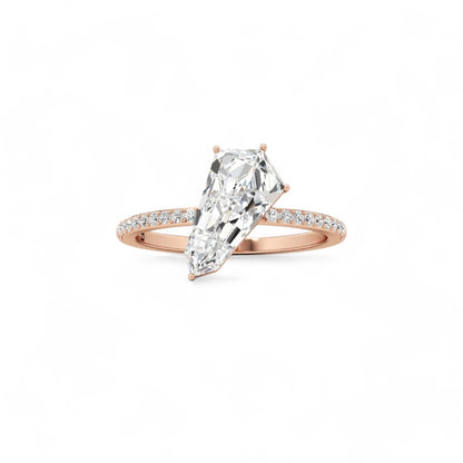 Classica Shield Pave Diamond Ring