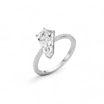Classica Shield Pave Diamond Ring