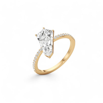Classica Shield Pave Diamond Ring