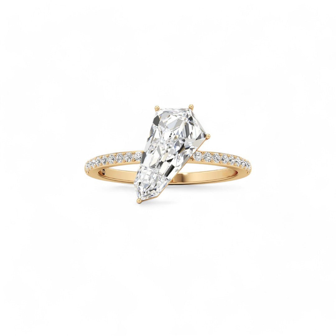 Classica Shield Pave Diamond Ring