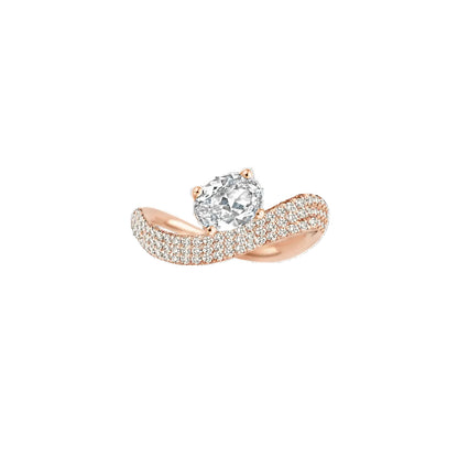 Elora Oval Pave Diamond Ring
