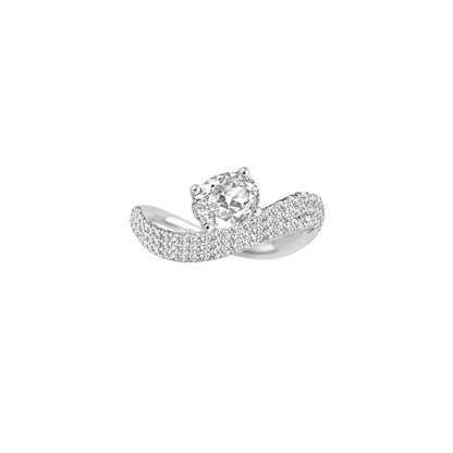 Elora Oval Pave Diamond Ring