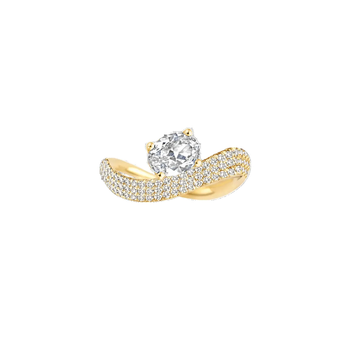 Elora Oval Pave Diamond Ring