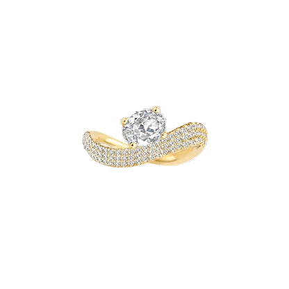 Elora Oval Pave Diamond Ring