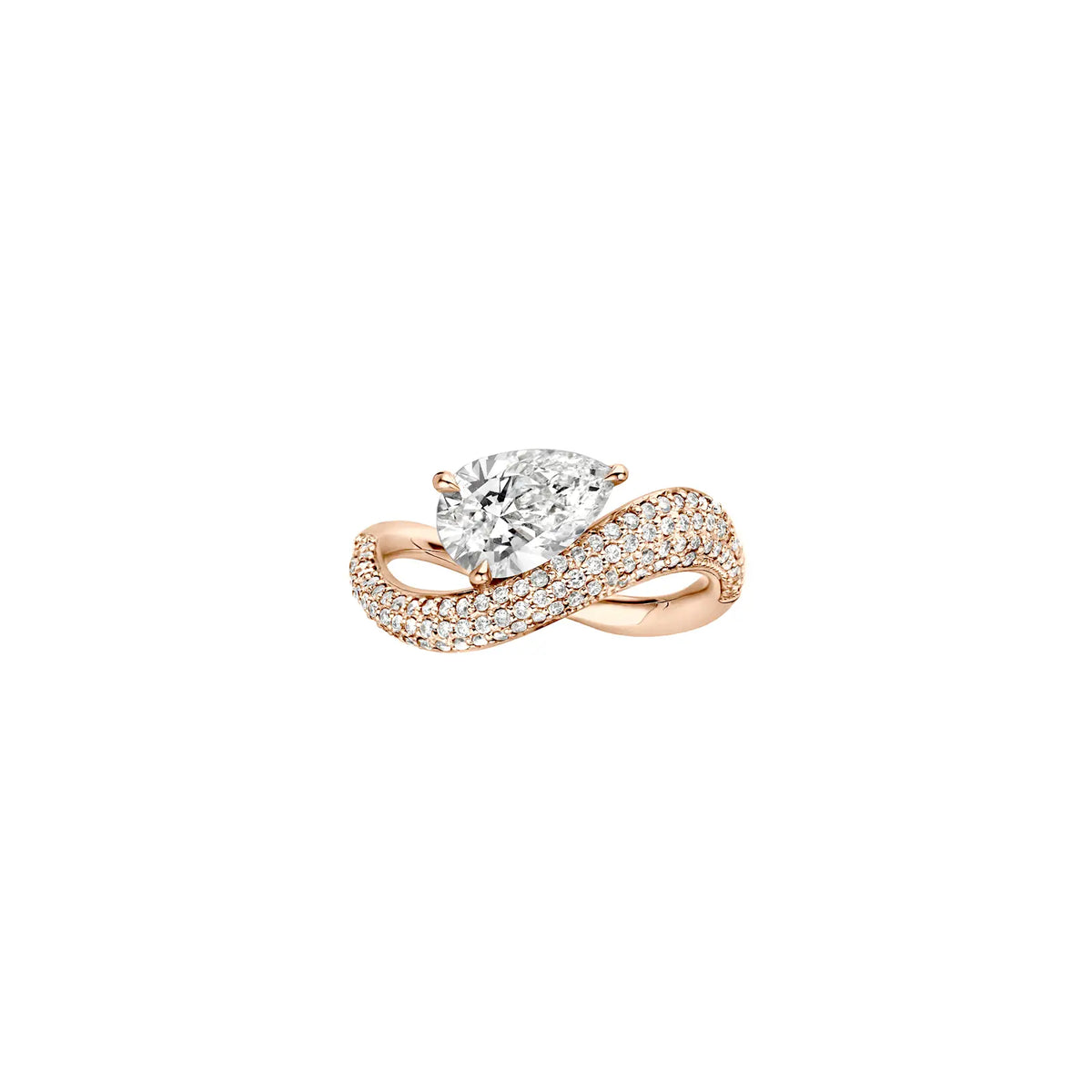 Elora Pear Pave Diamond Ring
