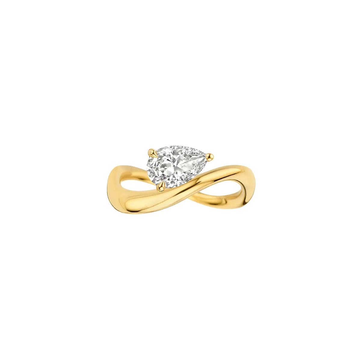 Evara Pear Diamond Ring