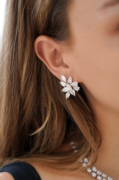 Diamond Cluster Earrings