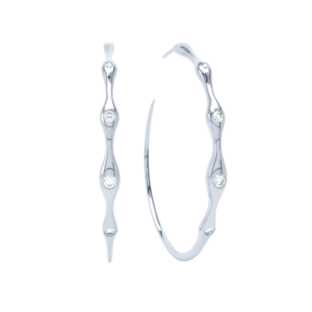 Faye Diamond Hoop Earrings