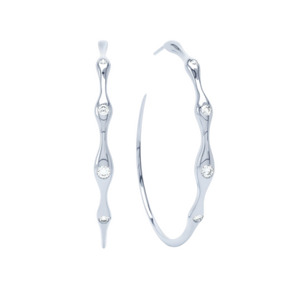 Faye Diamond Hoop Earrings