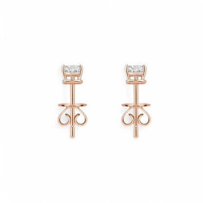 Heart Shaped Diamond Studs