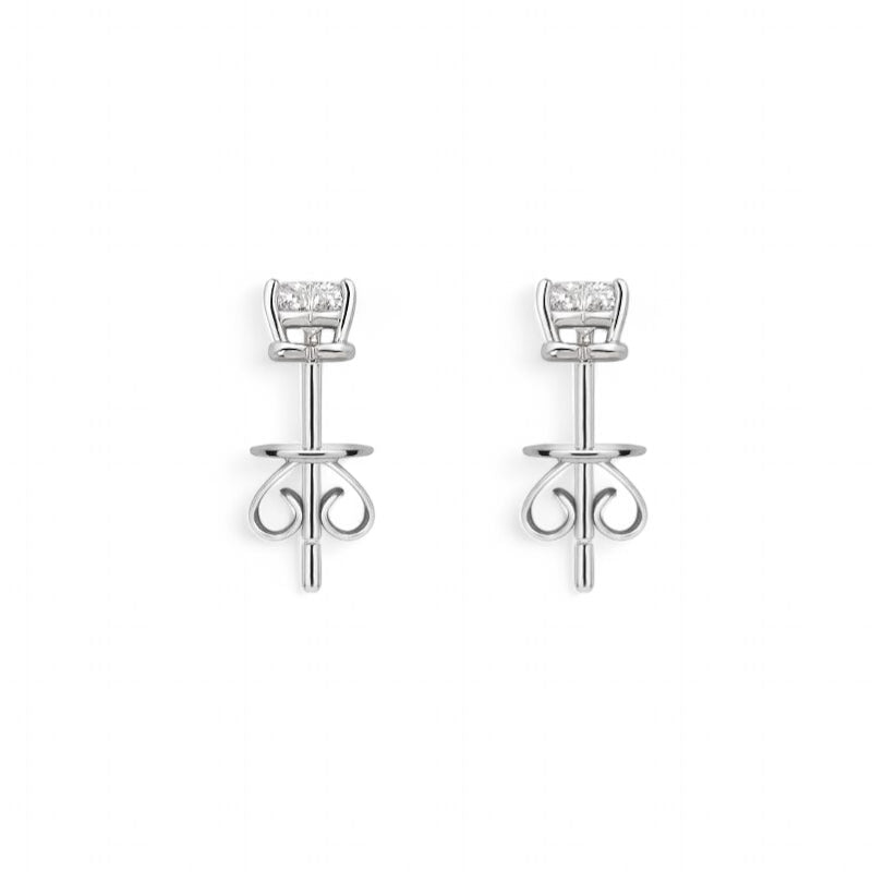 Heart Shaped Diamond Studs