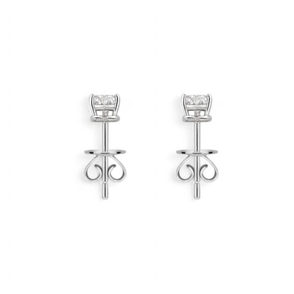 Heart Shaped Diamond Studs