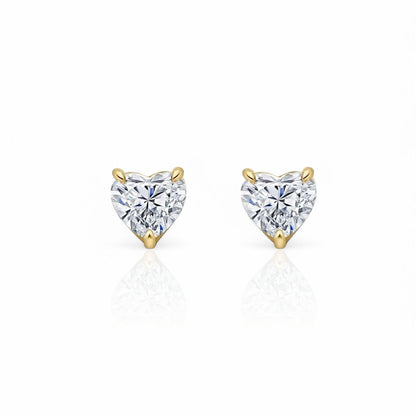 Heart Shaped Diamond Studs