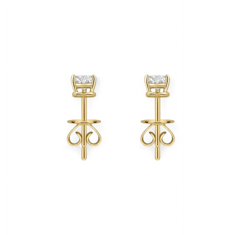 Heart Shaped Diamond Studs