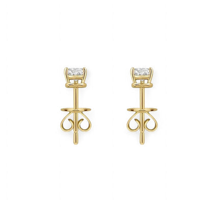 Heart Shaped Diamond Studs