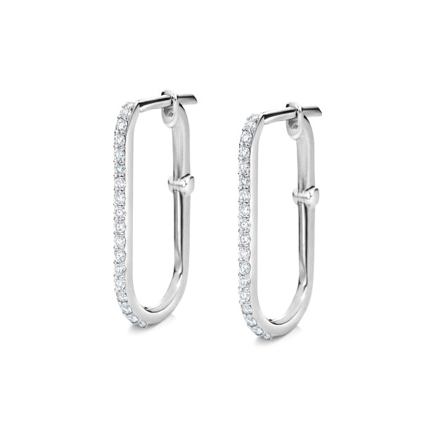 Luma Oval Diamond Huggies