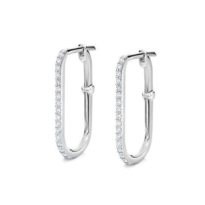 Luma Oval Diamond Huggies