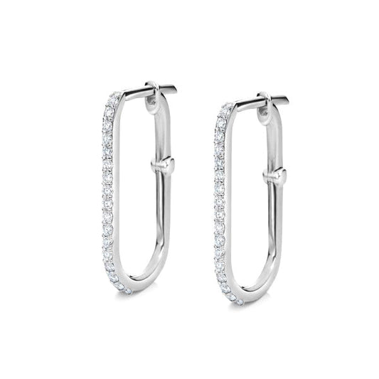 Luma Oval Diamond Huggies