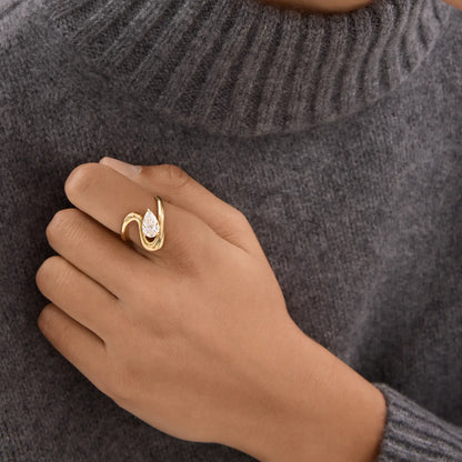 Ondine Pear Diamond Ring