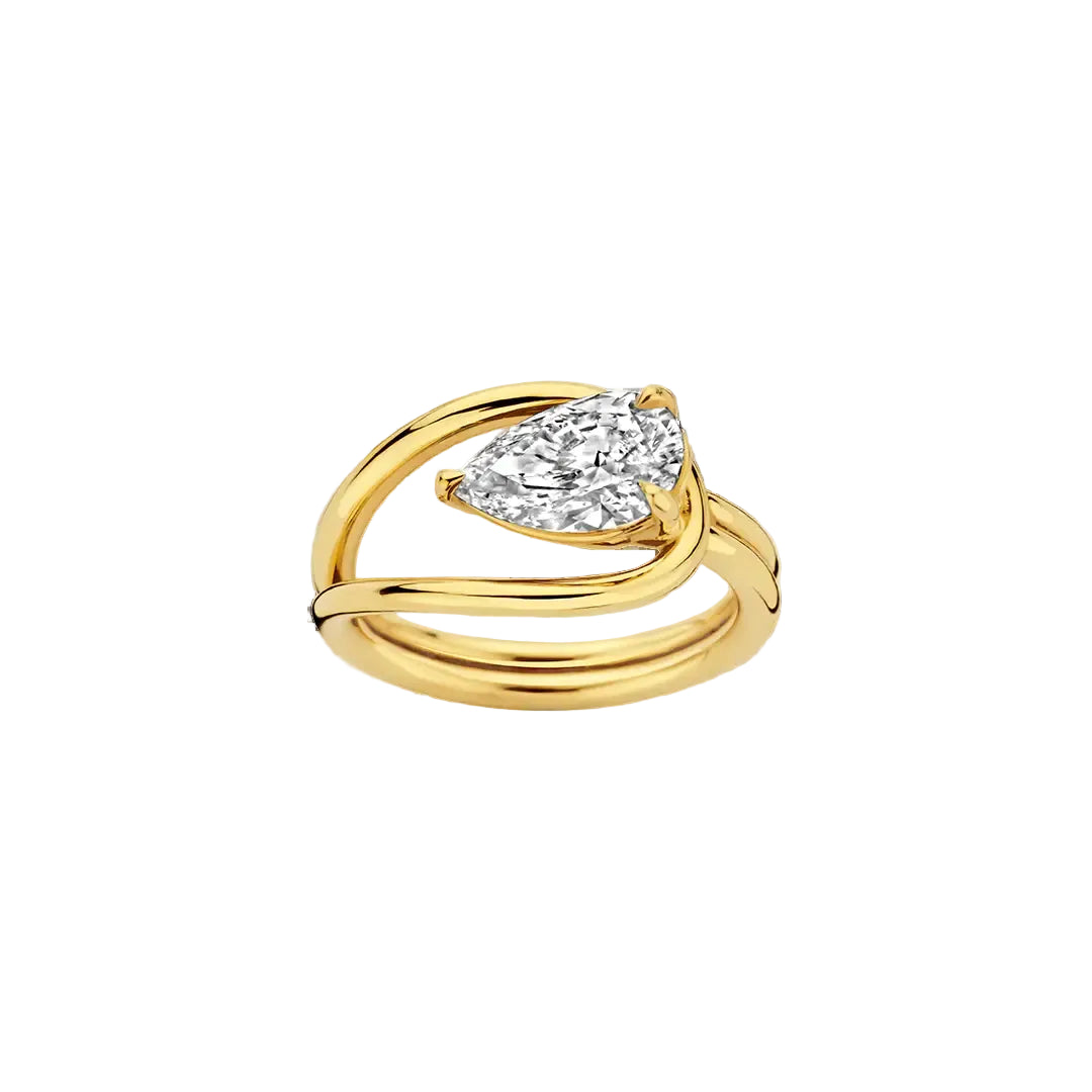 Oryn Pear Diamond Ring