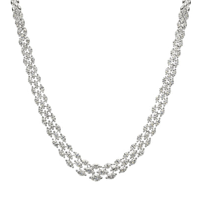 Triple Row Marquise Diamond Necklace