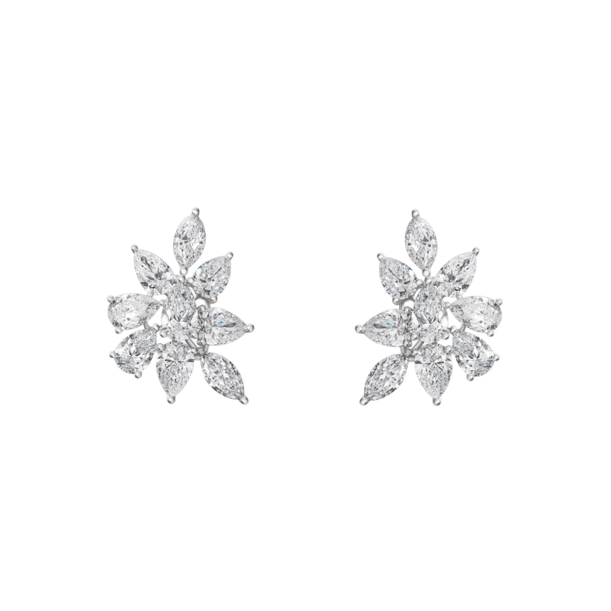 Diamond Cluster Earrings