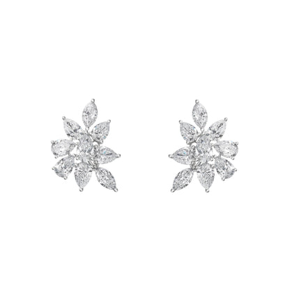 Diamond Cluster Earrings
