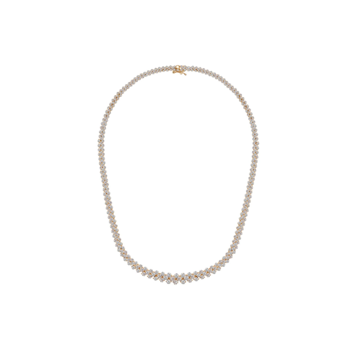 Three Row Diamond Necklace