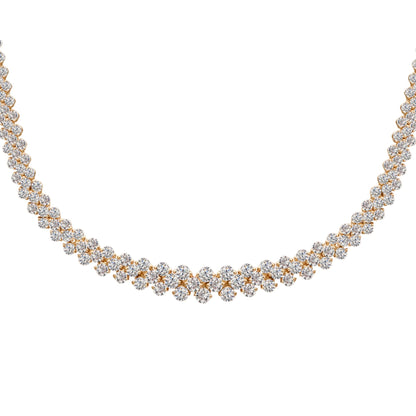 Three Row Diamond Necklace