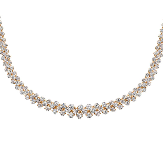 Three Row Diamond Necklace