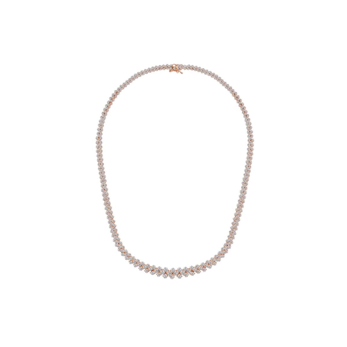 Three Row Diamond Necklace