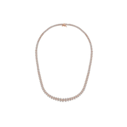 Three Row Diamond Necklace