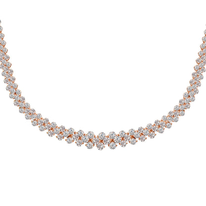 Three Row Diamond Necklace