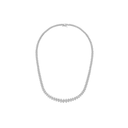 Three Row Diamond Necklace