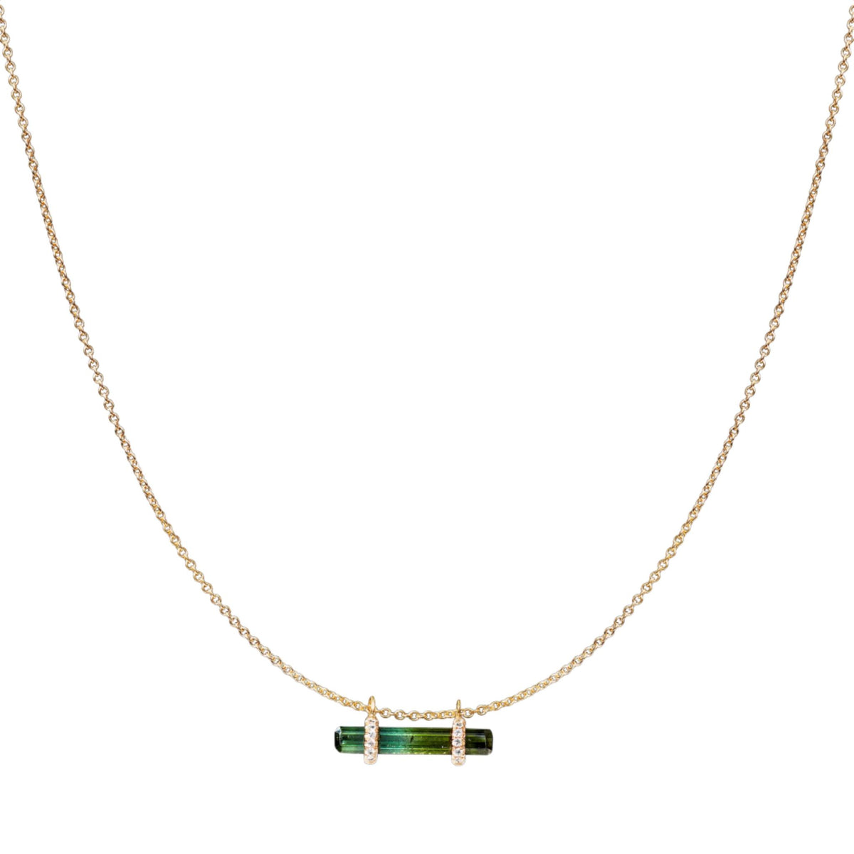 Tourmaline & Diamond Pendant